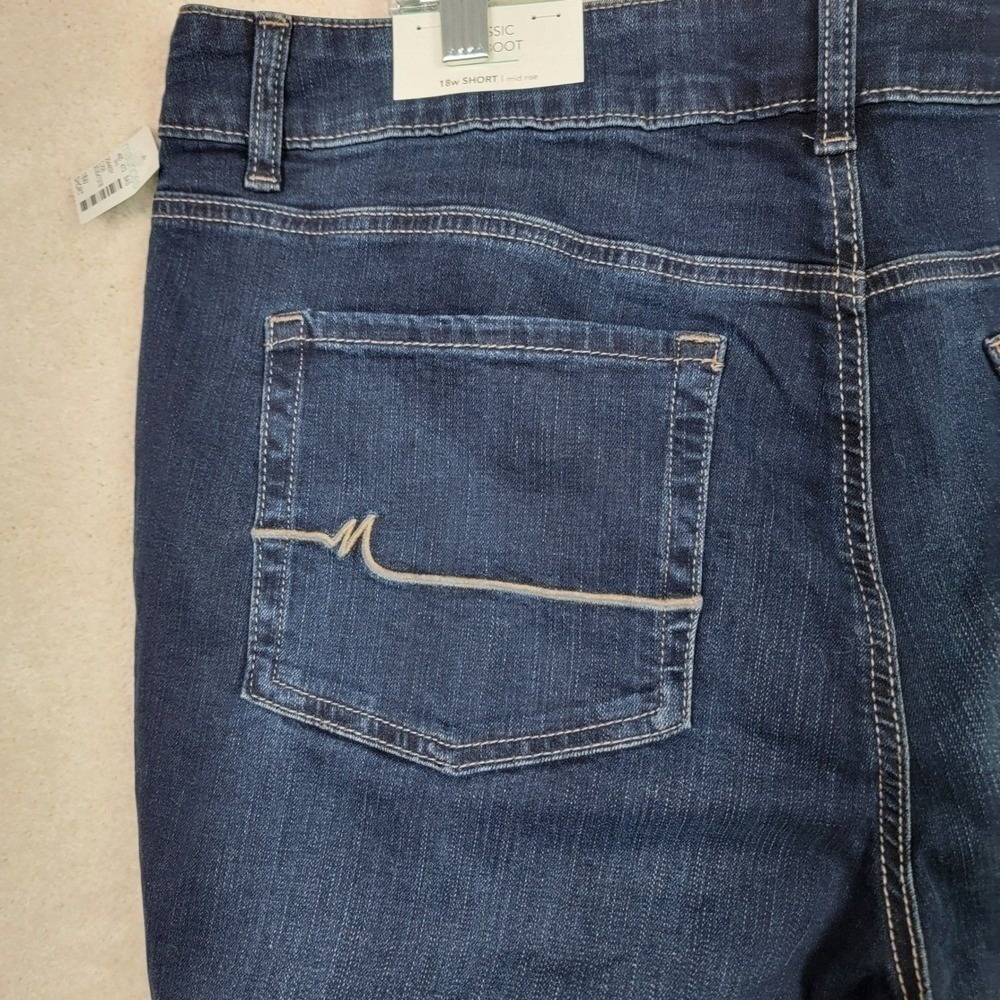 Maurices NWT 18W Short Slim Bootcut Jeans Dark Wash Curvy Stretch‎ Plus Size - Picture 11 of 13